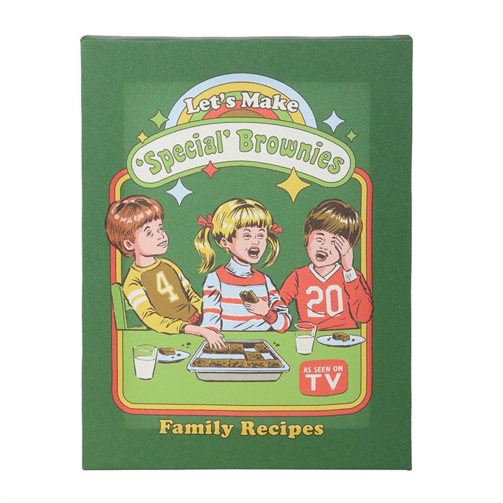 19x25cm Let’s Make Brownies Canvas Plaque by Steven Rhodes
