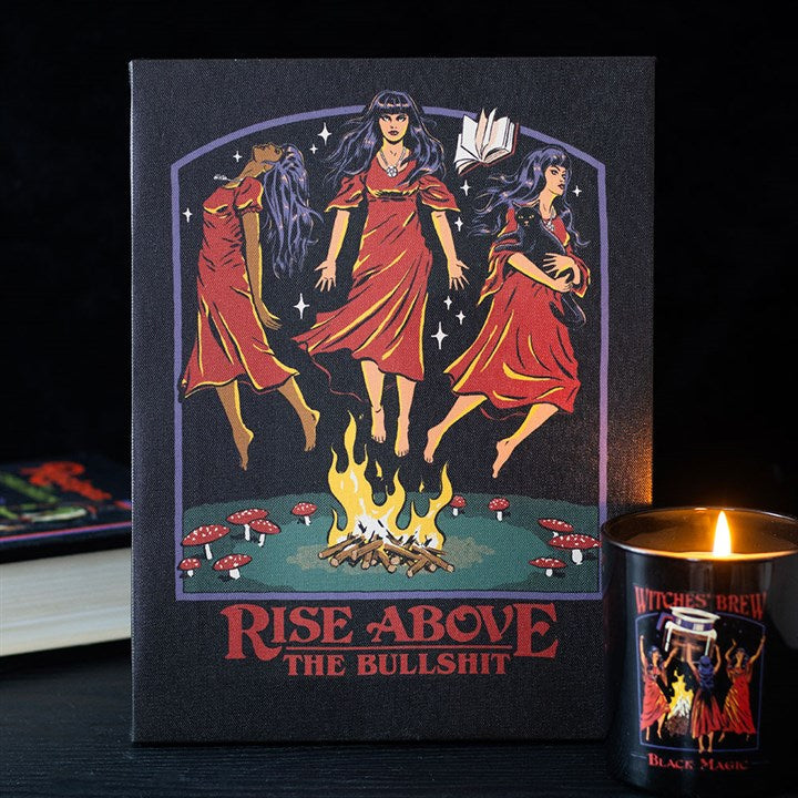 19x25cm Rise Above the Bullshit Canvas Plaque by Steven Rhodes