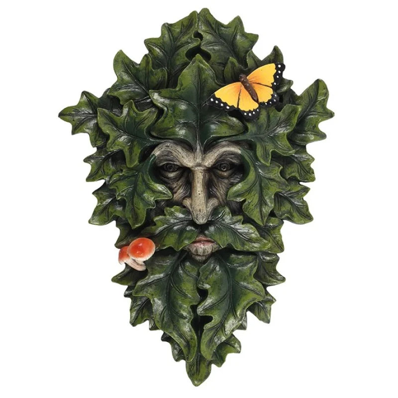 29x21cm Leafy Green Man Wall Plaque