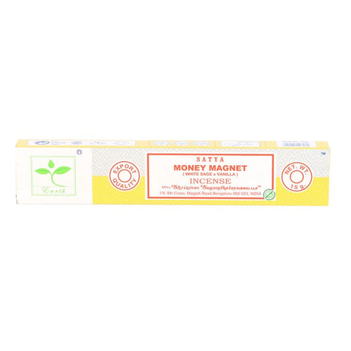 6 Packs of Money Magnet Earth Incense by Satya