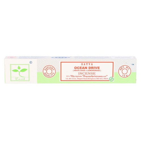 6 Packs of Ocean Drive Earth Incense by Satya