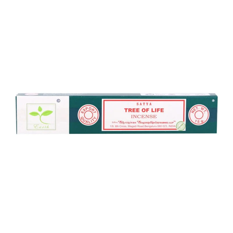 6 Packs of Tree Life Earth Incense by Satya
