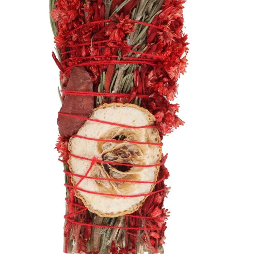 6in Ritual Wand Smudge Stick with Rosemary, Sage and Red Jasper From Witch, Please!