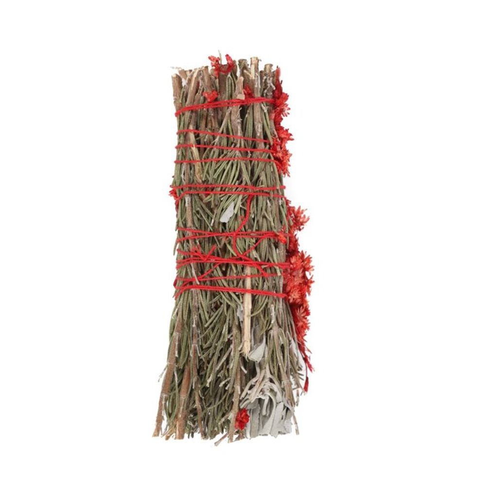 6in Ritual Wand Smudge Stick with Rosemary, Sage and Red Jasper From Witch, Please!