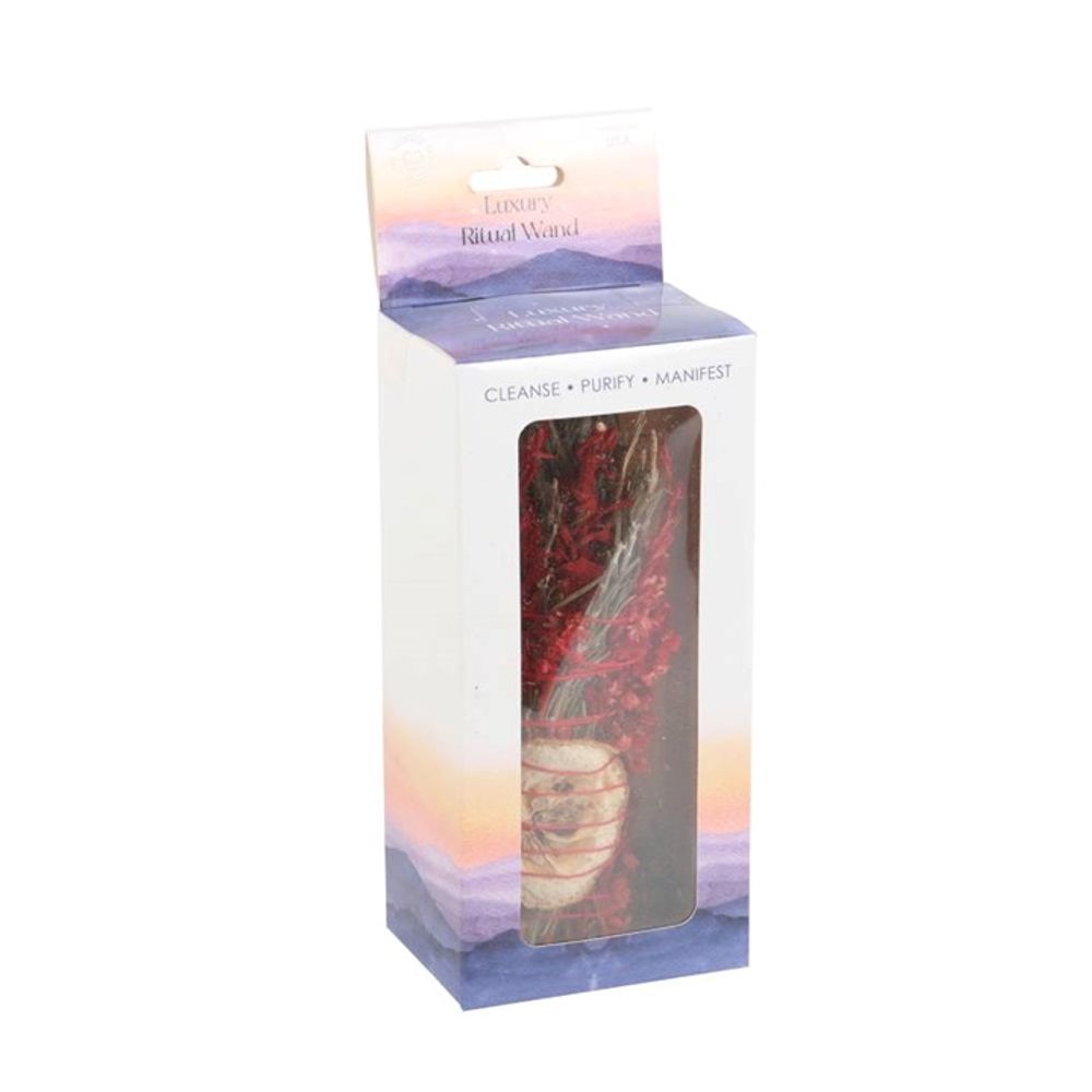 6in Ritual Wand Smudge Stick with Rosemary, Sage and Red Jasper From Witch, Please!