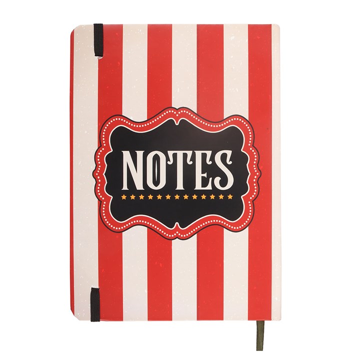 Red Circus Stripe A5 Notebook