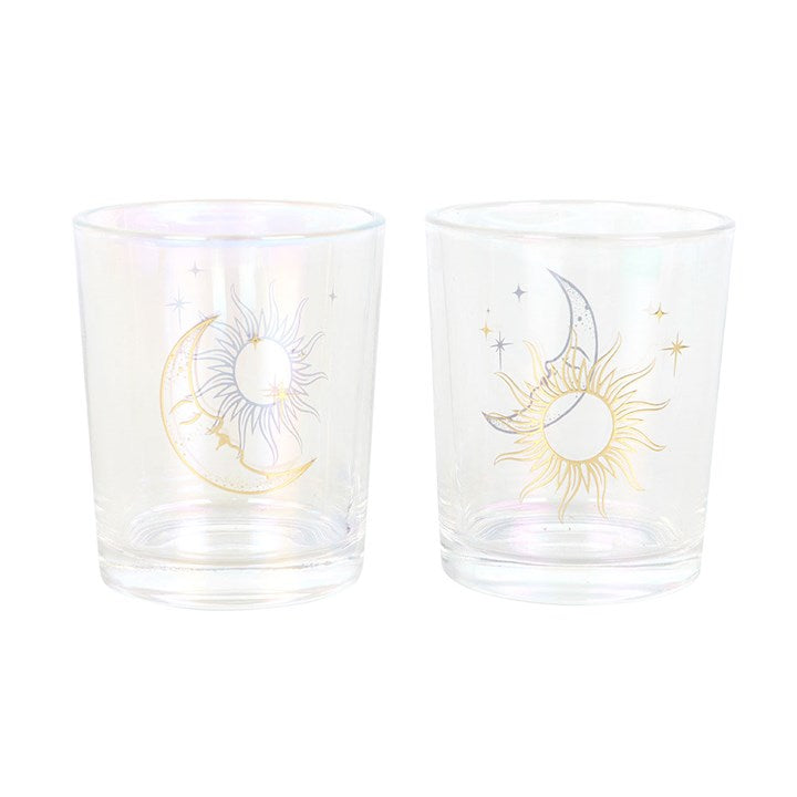 Iridescent Sun and Moon Votive Candle Holders at Witch, Please!.