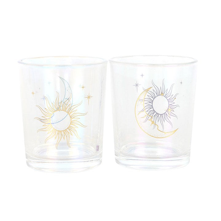 Iridescent Sun and Moon Votive Candle Holders at Witch, Please!.