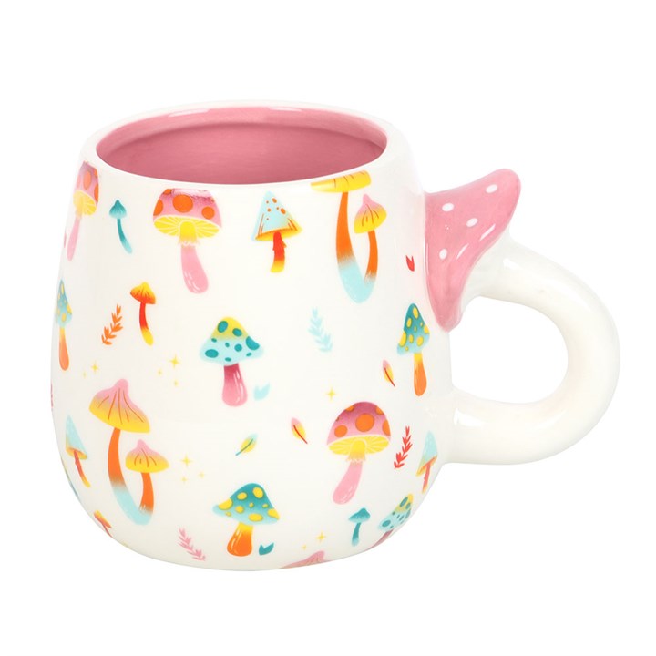 Funky Fungi Print Mug with Mushroom Handle at Witch, Please!.