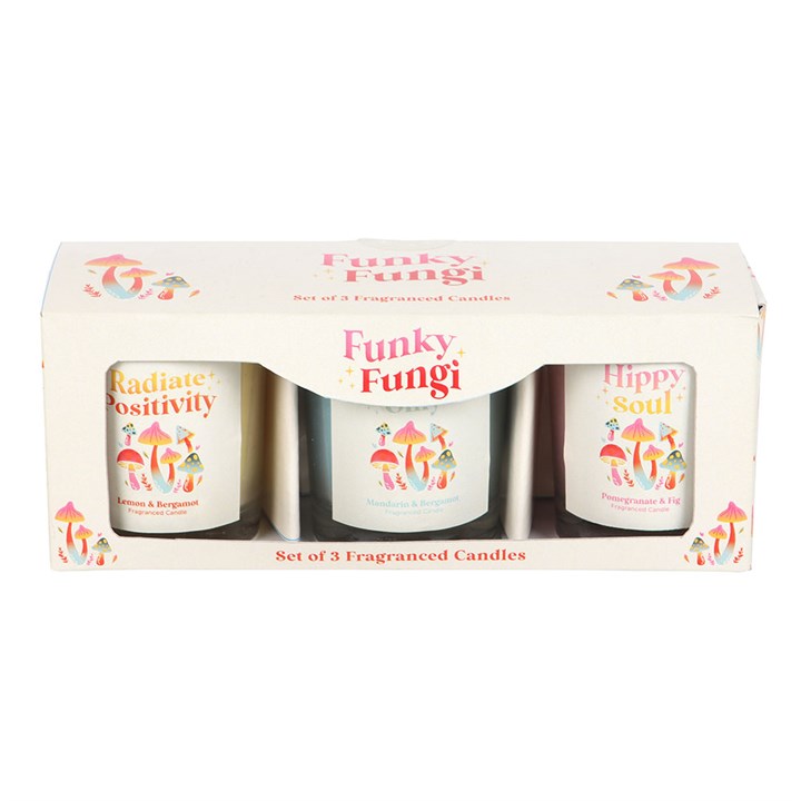 Set of 3 Funky Fungi Mushroom Votive Candles at Witch, Please!.