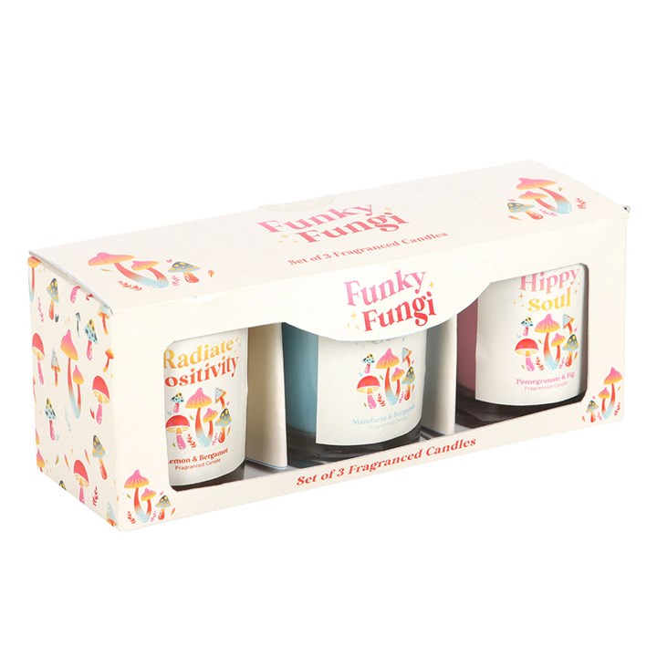 Set of 3 Funky Fungi Mushroom Votive Candles at Witch, Please!.