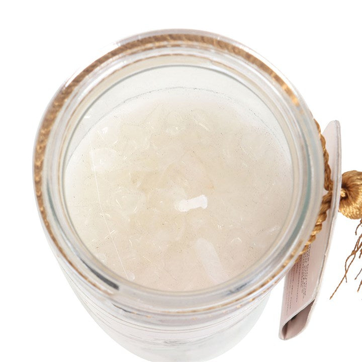 Athena Goddess Tube Candle with Clear Quartz Crystals at Witch, Please!.