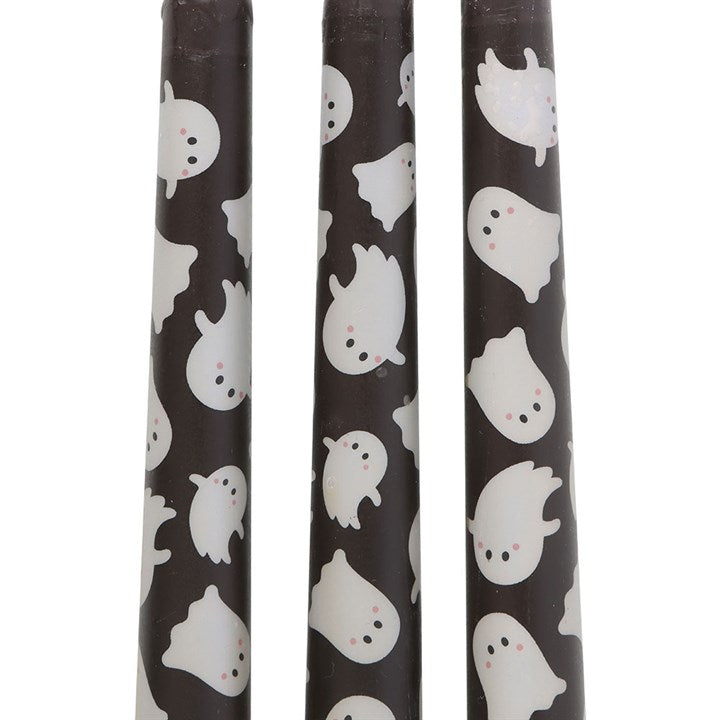 Set of 3 Ghost Print Taper Candles - Candle