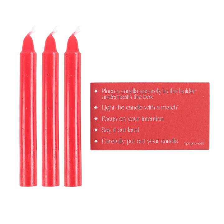 Set of 3 Love Spell Candles in a Box From Witch, Please!