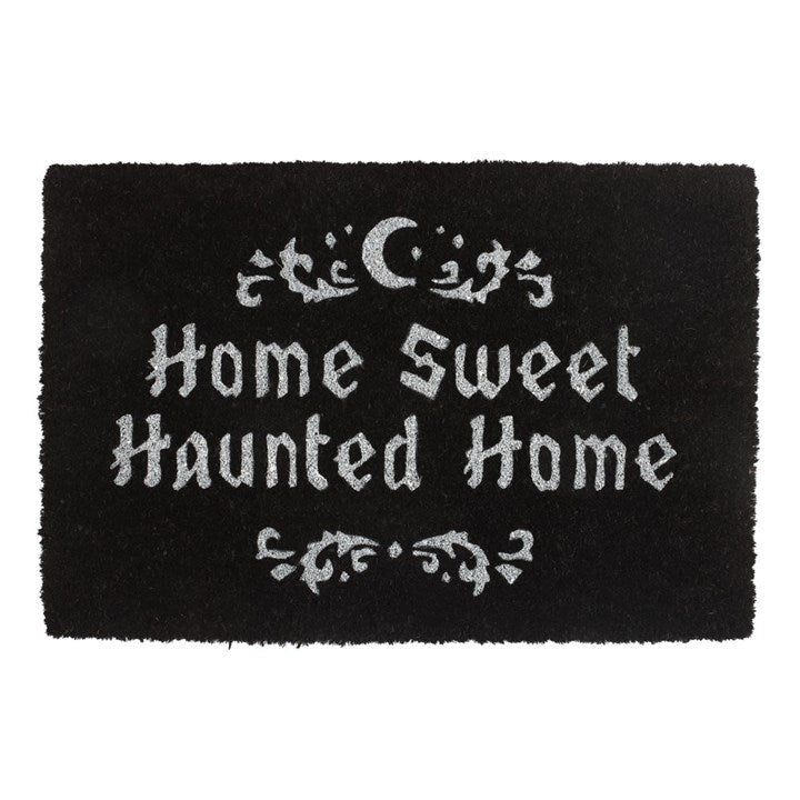 Black Home Sweet Haunted Home Doormat From Witch, Please!