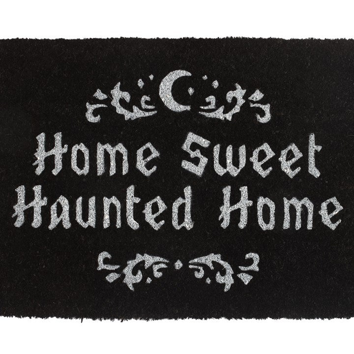 Black Home Sweet Haunted Home Doormat From Witch, Please!