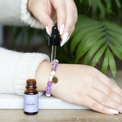Anti-Anxiety Amethyst Crystal Essential Oil Bracelet From Witch, Please!