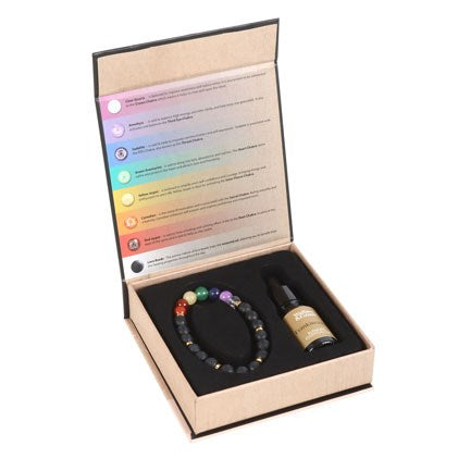 Seven Chakra Mixed Gemstone Essential Oil Bracelet From Witch, Please!