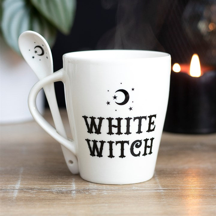 White Witch Mug and Spoon Set From Witch, Please!