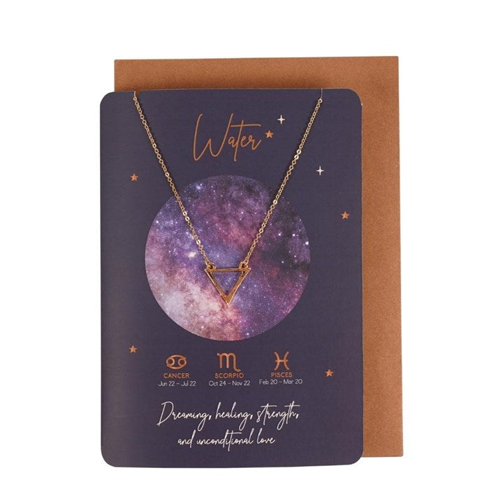 Water Element Zodiac Necklace Card From Witch, Please!