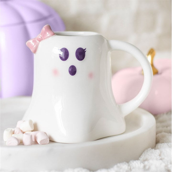 Mrs Boo Ghost Shaped Mug with Bow From Witch, Please!