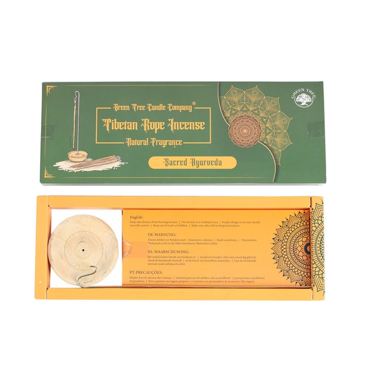 Sacred Ayurveda Tibetan Rope Incense with Holder From Witch, Please!