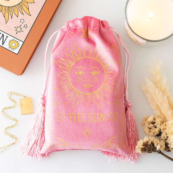 The Sun Vintage Tarot Velvet Drawstring Bag at Witch, Please!.