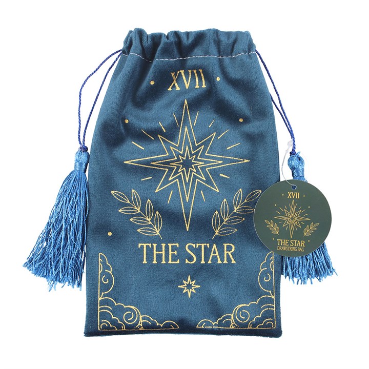 The Star Vintage Tarot Velvet Drawstring Bag at Witch, Please!.