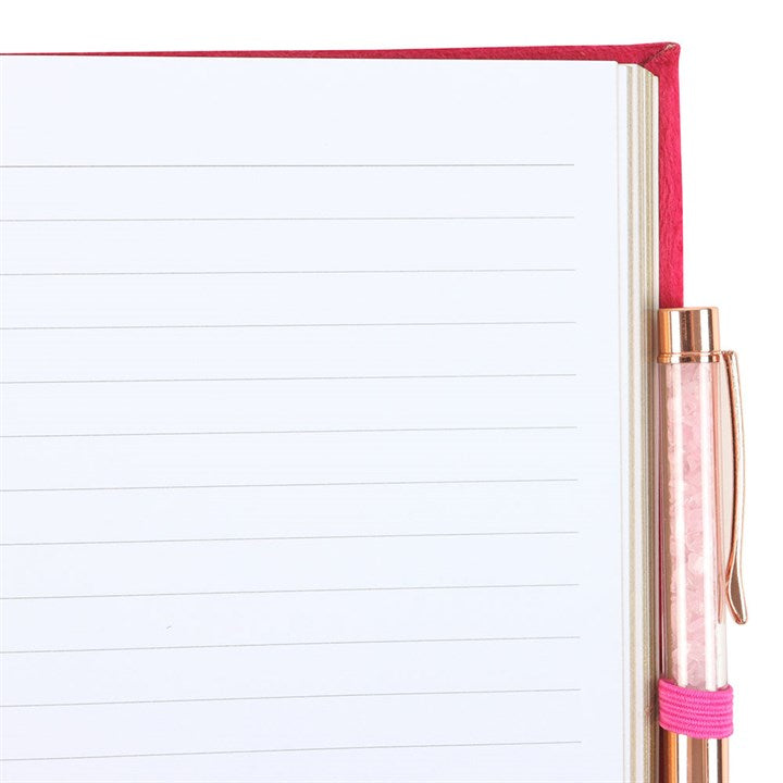 Book of Love Spells Journal with Rose Quartz Crystal Pen From Witch, Please!