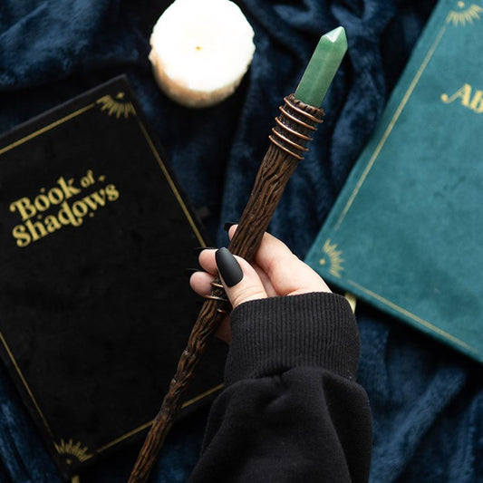 Thin Abundance Green Aventurine Crystal Wand From Witch, Please!