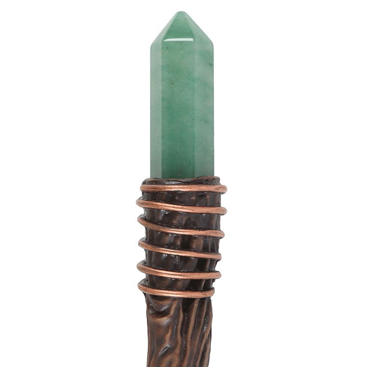 Thin Abundance Green Aventurine Crystal Wand From Witch, Please!