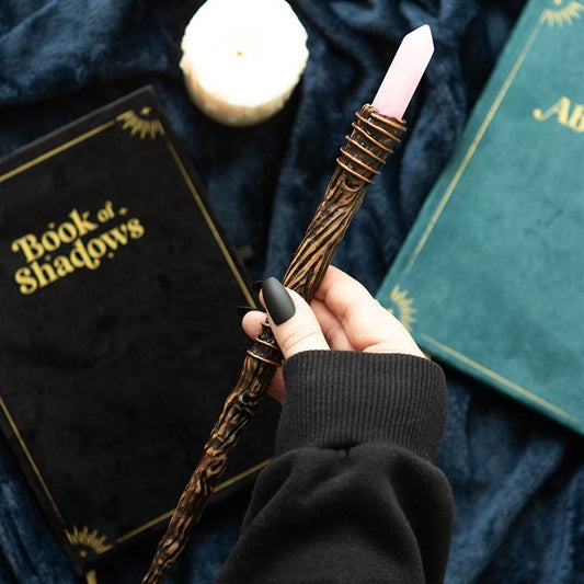 Thin Romance Rose Quartz Crystal Wand From Witch, Please!