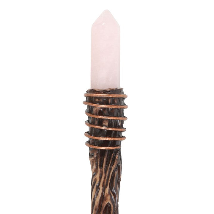 Thin Romance Rose Quartz Crystal Wand From Witch, Please!