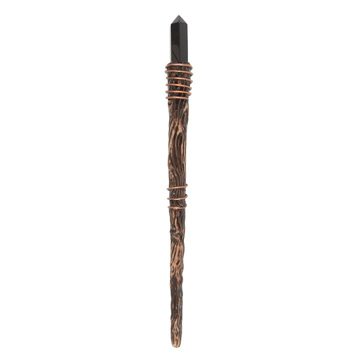 Thin Protection Black Obsidian Crystal Wand From Witch, Please!