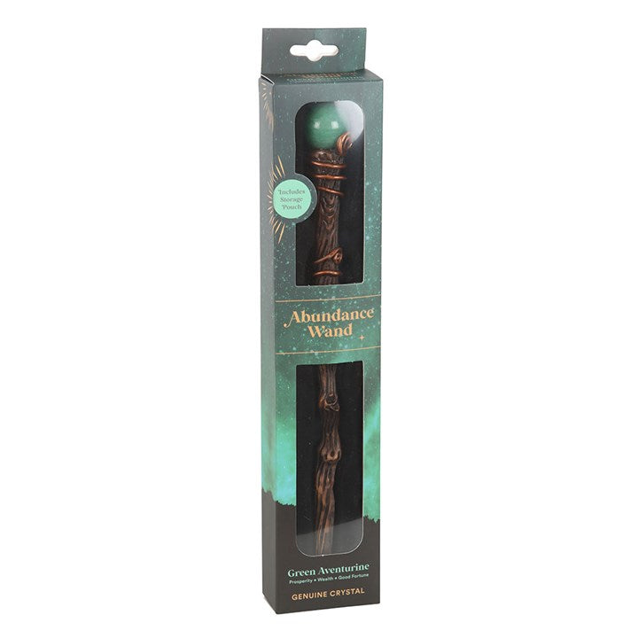 Abundance Green Aventurine Crystal Wand with Pouch From Witch, Please!