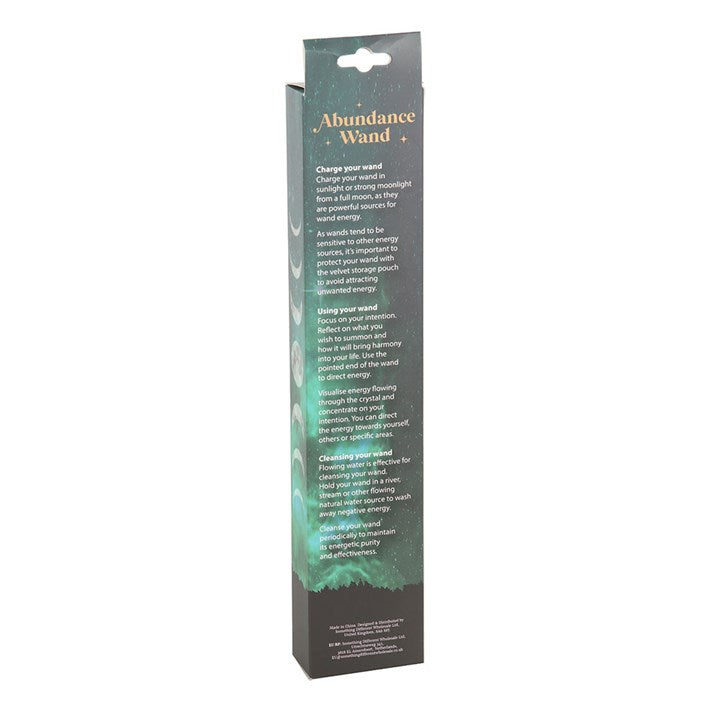 Abundance Green Aventurine Crystal Wand with Pouch From Witch, Please!