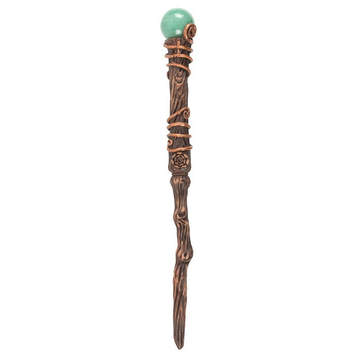 Abundance Green Aventurine Crystal Wand with Pouch From Witch, Please!