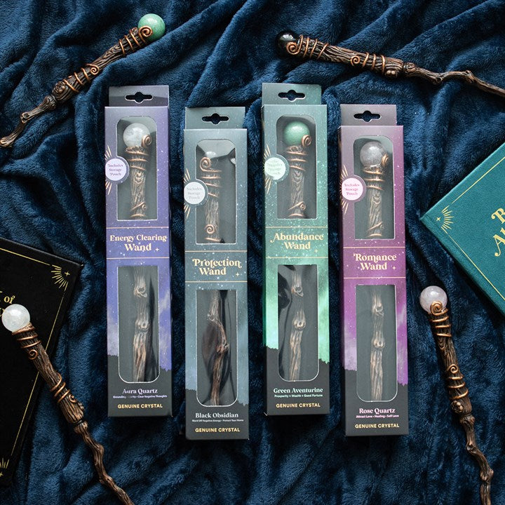 Romance Rose Quartz Crystal Wand with Pouch From Witch, Please!