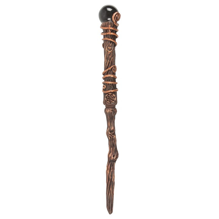 Protection Black Obsidian Crystal  Wand with Pouch From Witch, Please!