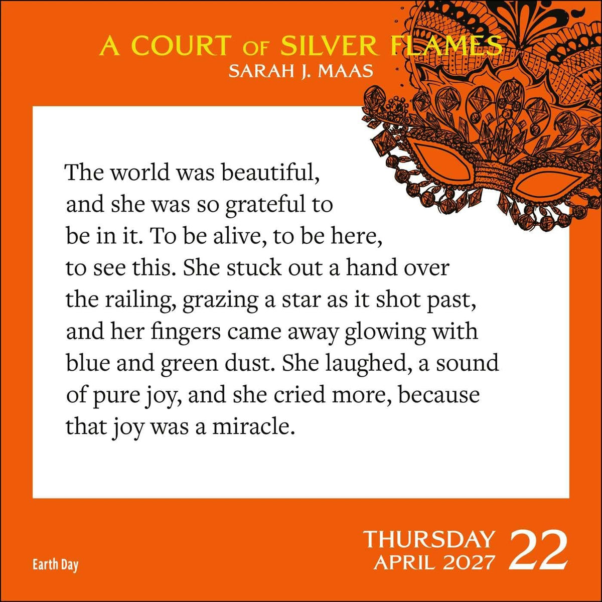 A Court of Thorns and Roses 2027 Day-to-Day Calendar