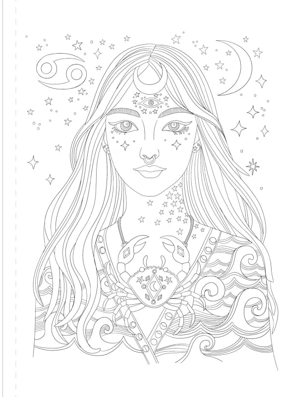 A Mystical Coloring Book: Zodiac Magic : 50 Inspiring Images to Color.