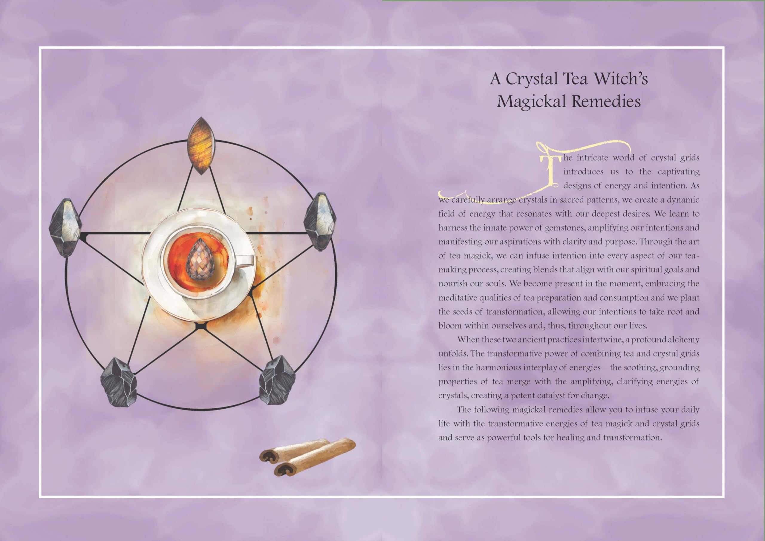 A Tea Witch's Crystal Brews : Empowering the Magick of Tea with Crystal Grids - Sold by Witch, Please!