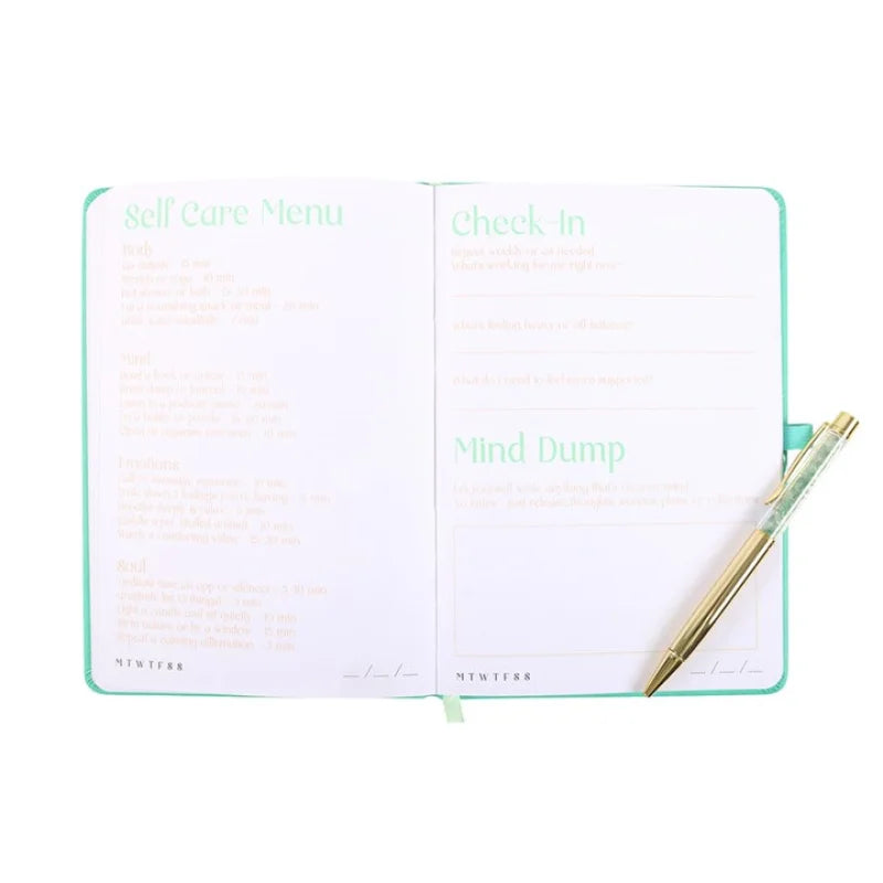 A5 Wellness Journal with Aventurine Pen