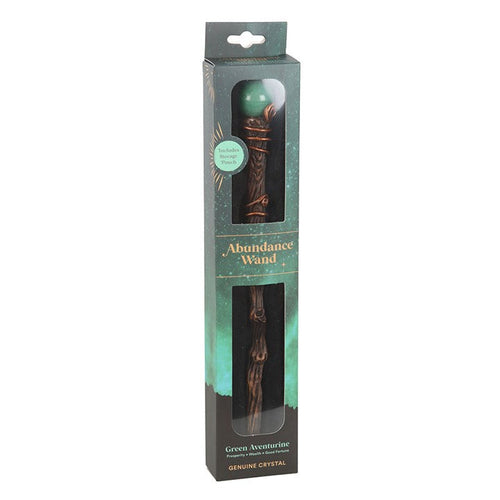 Abundance Green Aventurine Crystal Wand with Pouch From Witch, Please!