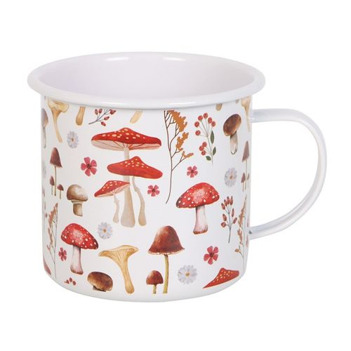All Over Mushroom Print Enamel Mug at Witch, Please!.