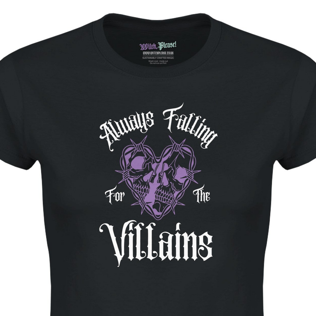 Always Falling For The Villains Bookish Romantasy Women’s T-Shirt