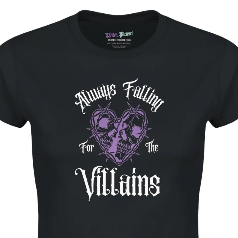 Always Falling For The Villains Bookish Romantasy Women’s T-Shirt
