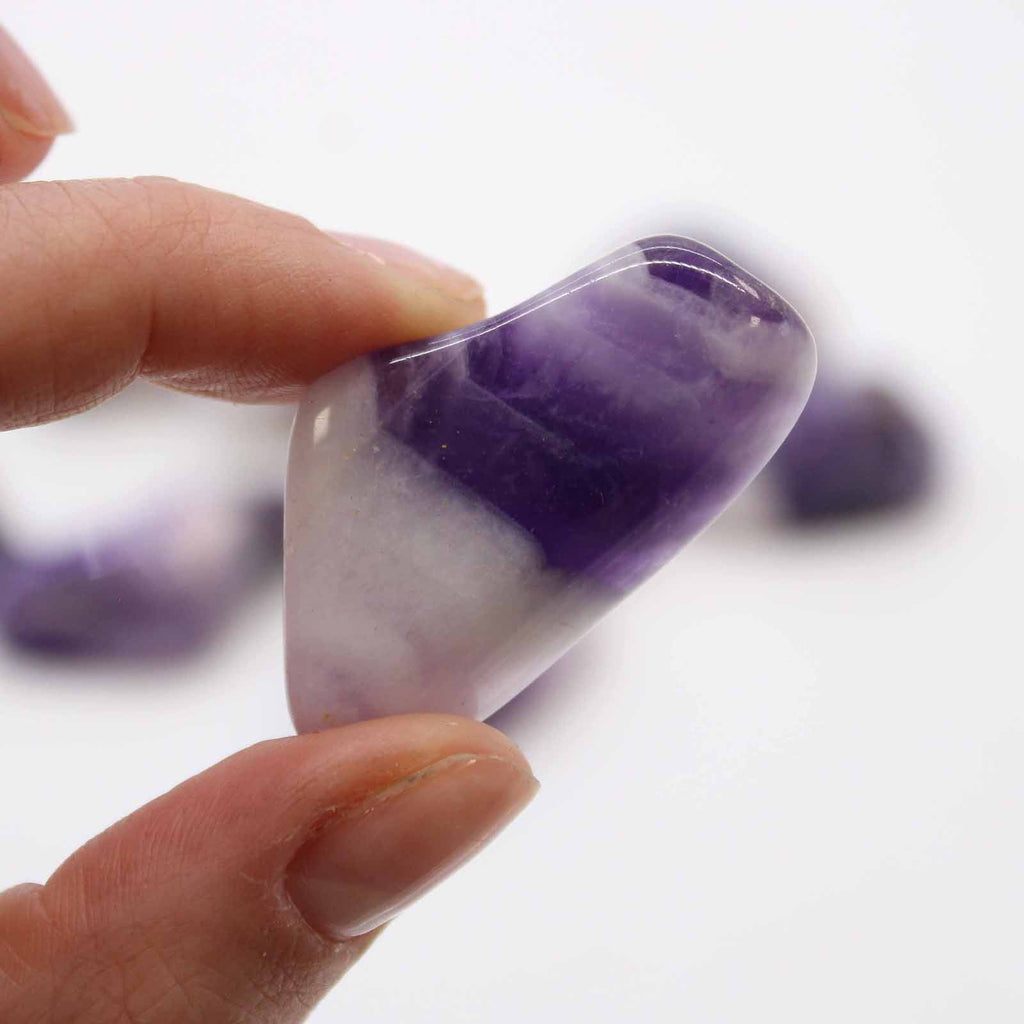 L Tumble Stones - Amethyst Banded Grade B From Witch, Please!