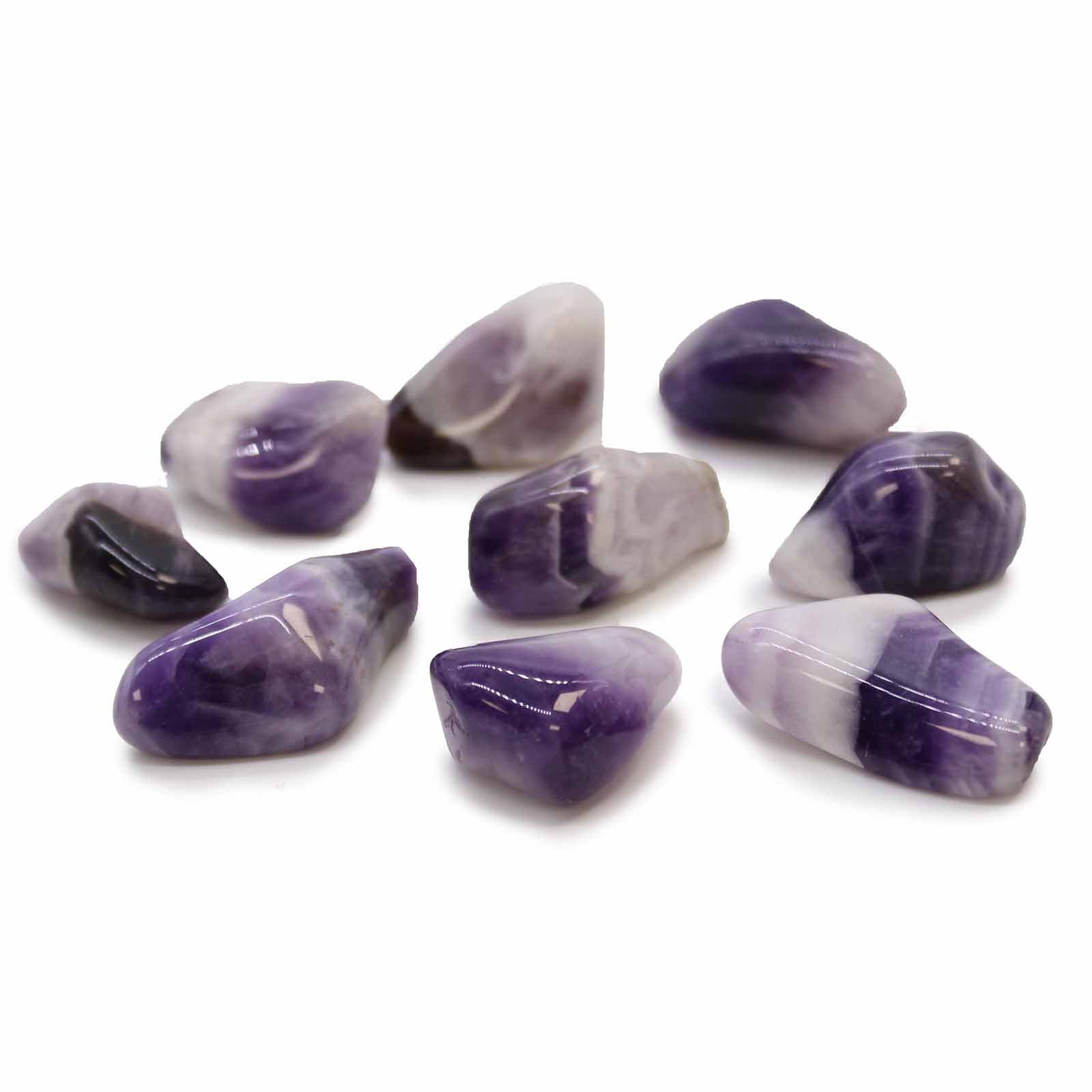 L Tumble Stones - Amethyst Banded Grade B From Witch, Please!
