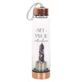 Amethyst Set Your Intention Glass Water Bottle From Witch, Please!